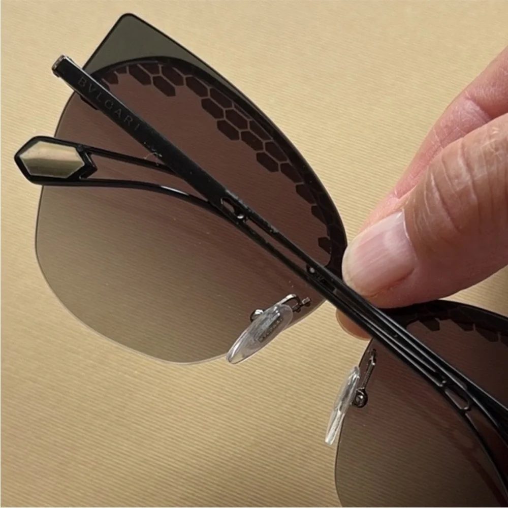 BVLGARI BV 6107 Women’s Serpenti Metal Cat Eye Sunglasses Made In Italy EUC